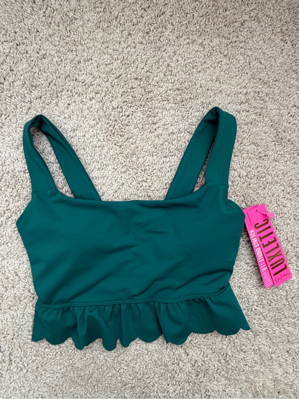 Lilly Pulitzer Luxletic Luisa scalloped sports bra Crop Top